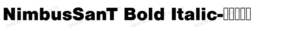 NimbusSanT Bold Italic字体转换